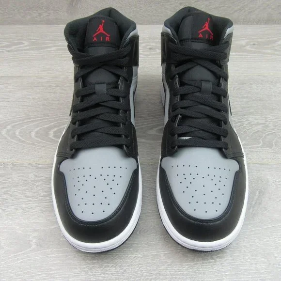 Air Jordan 1 Mid Shadow Red Black Shoes Men's Size 10.5 NEW - Picture 6 of 14